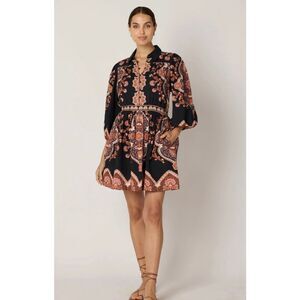 NWT Cleobella  tuckernuck LEIGH MINI DRESS | DARK LAGOS, XS $278